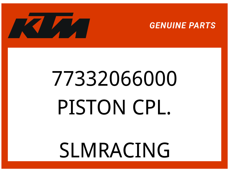 KTM OEM Part 77332066000 PISTON CPL.