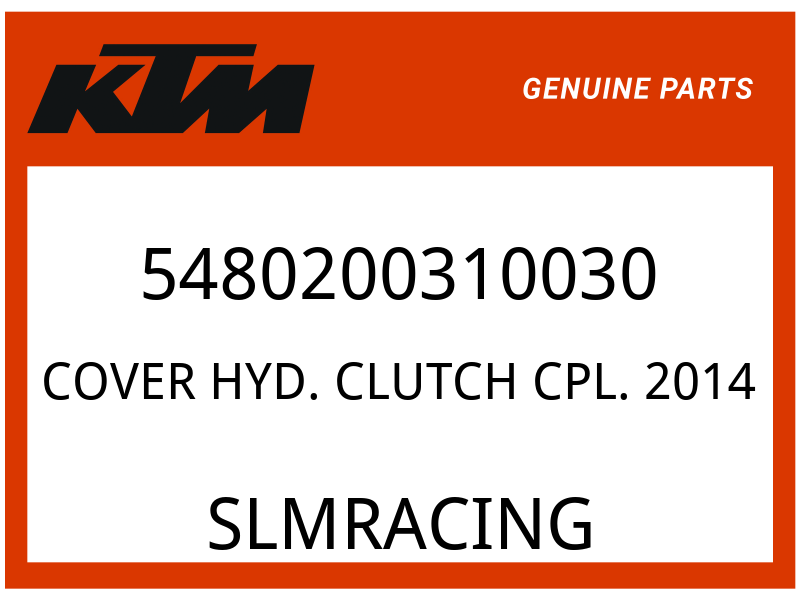 KTM OEM Part 5480200310030 COVER HYD. CLUTCH CPL.    2014