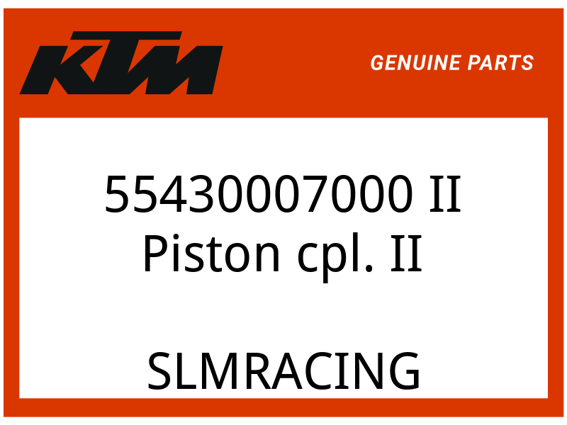 KTM OEM Part 55430007000 II Piston cpl. II