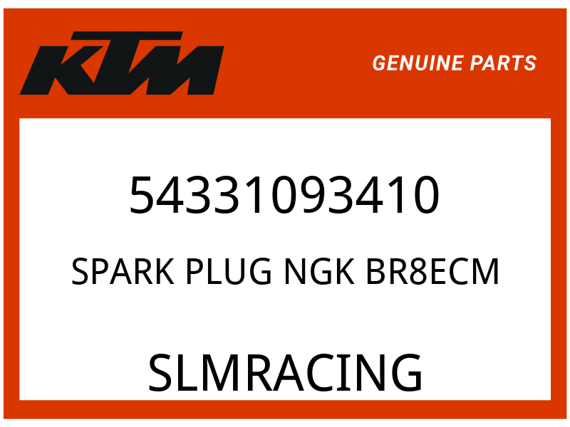 KTM OEM Part 54331093410 SPARK PLUG NGK BR8ECM