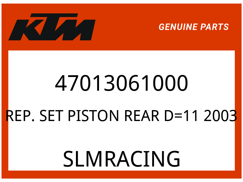 KTM OEM Part 47013061000 REP. SET PISTON REAR D=11 2003