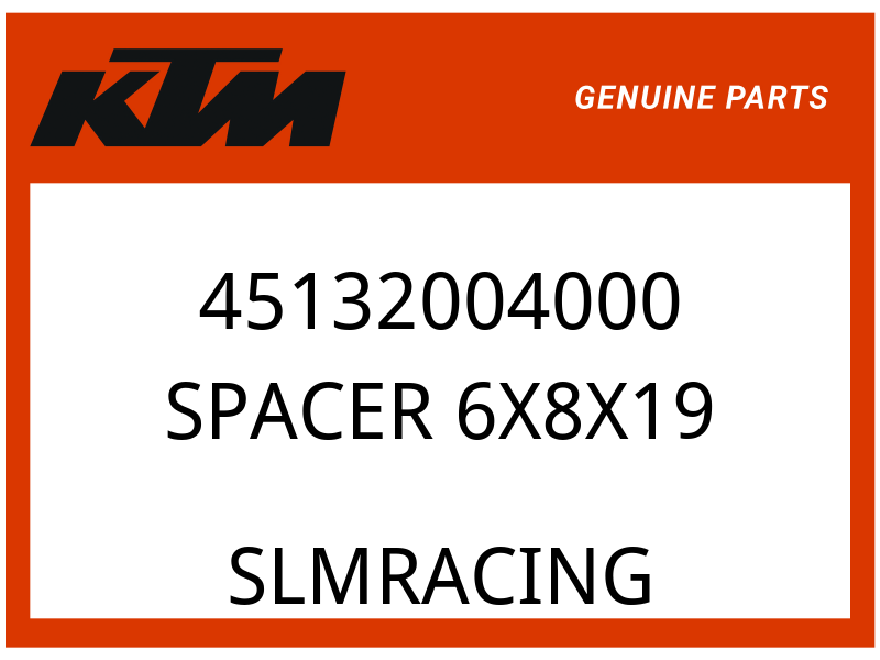 KTM OEM Part 45132004000 SPACER 6X8X19