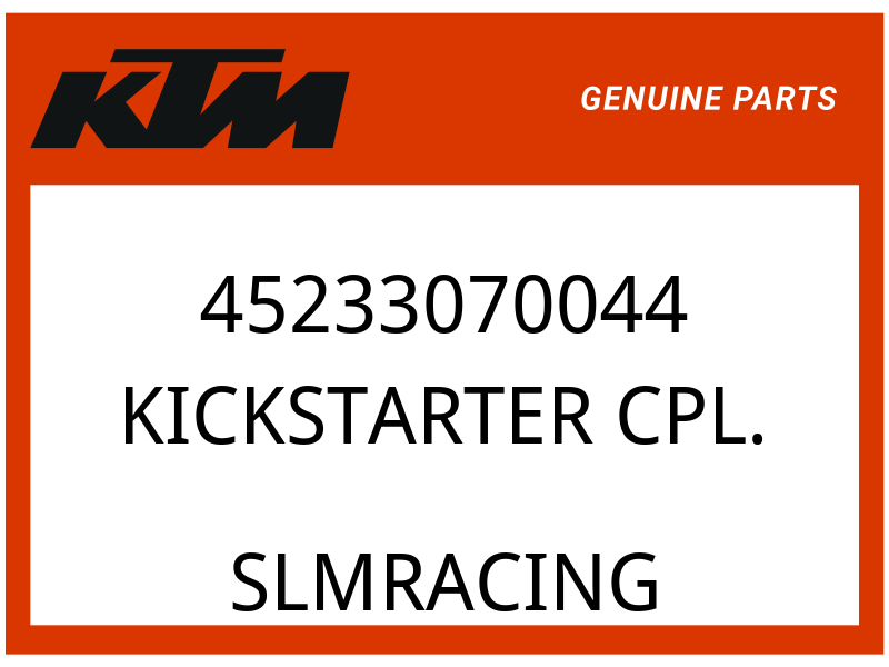 KTM OEM Part 45233070044 KICKSTARTER CPL.