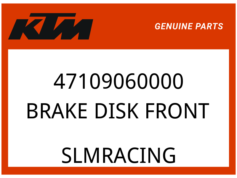 KTM OEM Part 47109060000 BRAKE DISK FRONT