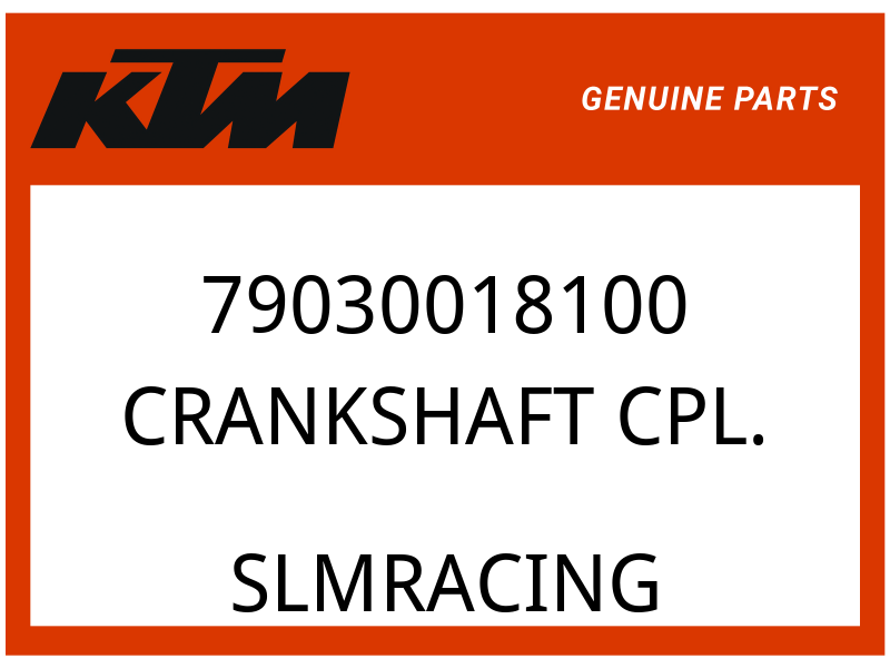 KTM OEM Part 79030018100 CRANKSHAFT CPL.
