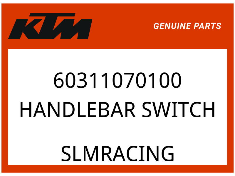 KTM OEM Part 60311070100 HANDLEBAR SWITCH