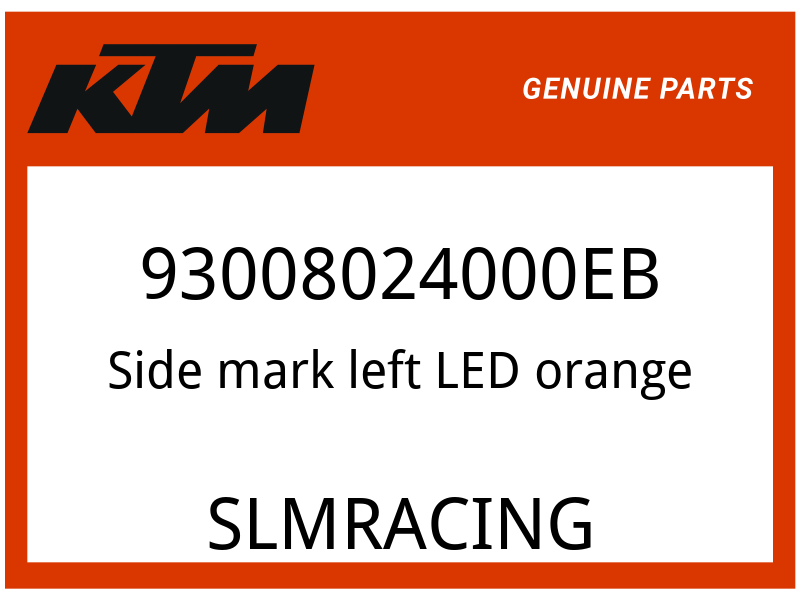 KTM OEM Part 93008024000EB Side mark left LED orange