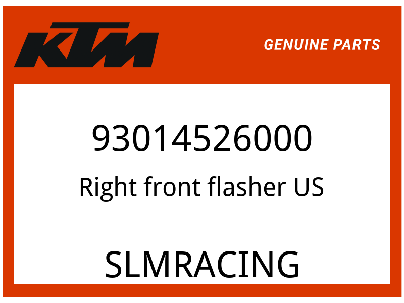 KTM OEM Part 93014526000 Right front flasher US