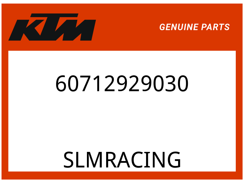 KTM OEM Part 60712929030 backrest